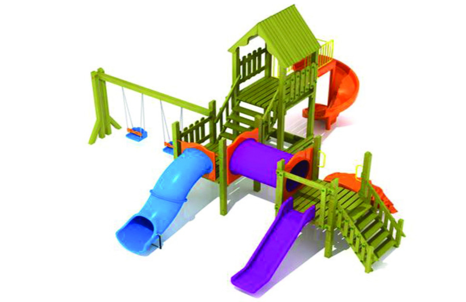 AHŞ 109 Ahşap Çocuk Oyun Parkı