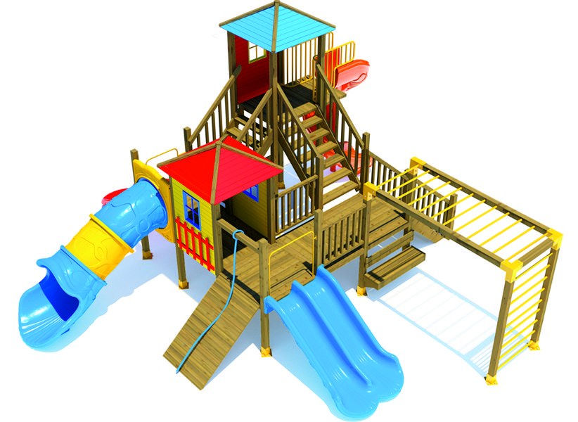 AHŞ 110 Ahşap Çocuk Oyun Parkı