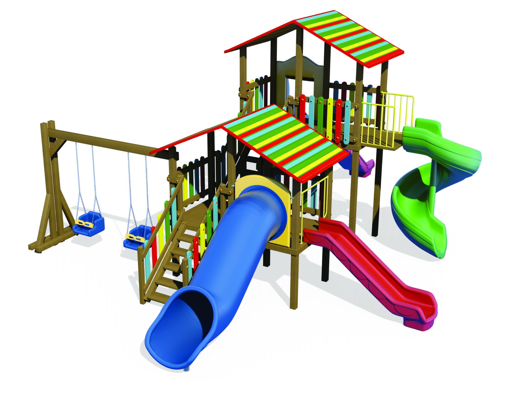 AHŞ 111 Ahşap Çocuk Oyun Parkı