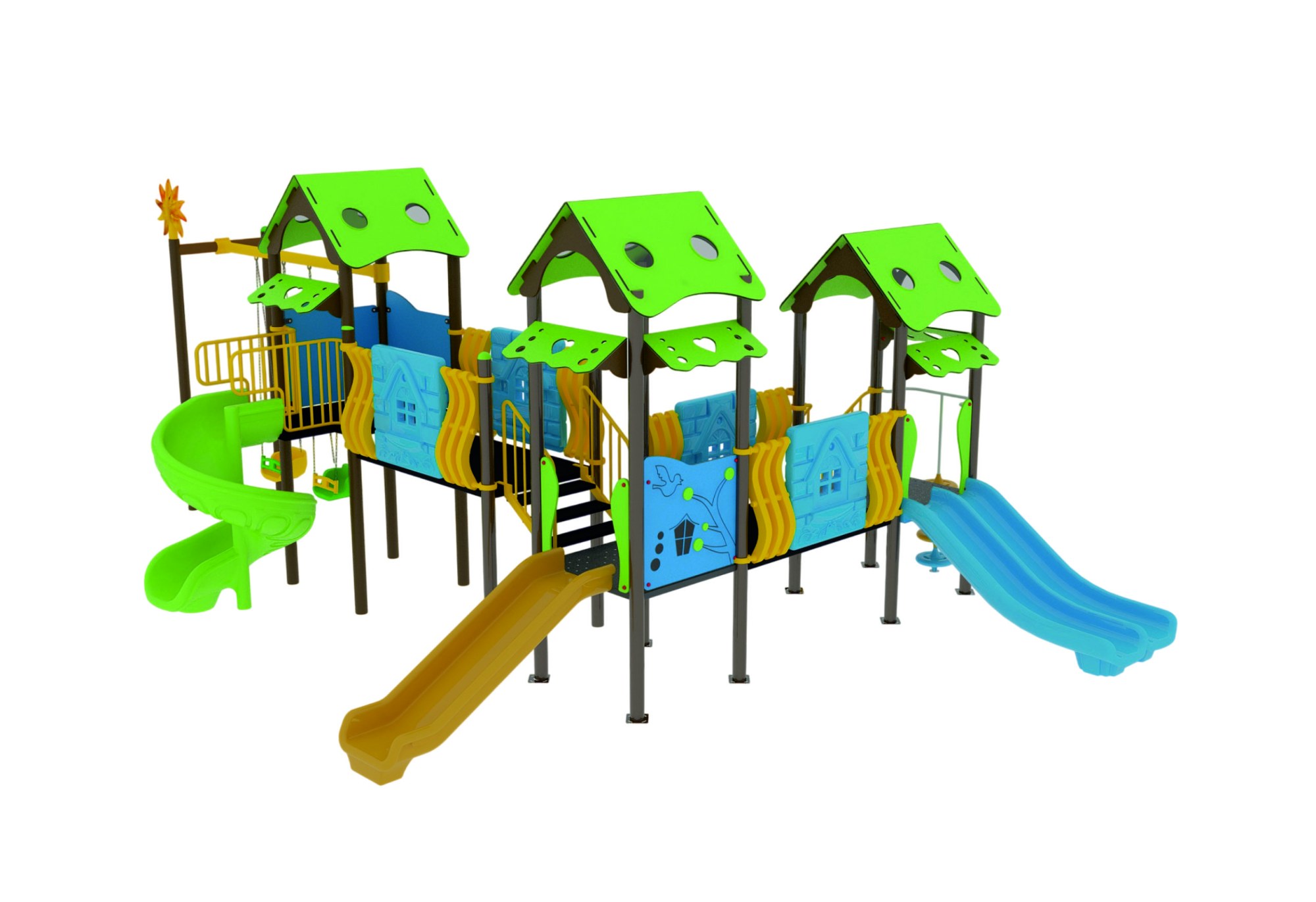 KOM 103 Kompakt Seri Çocuk Oyun Parkı