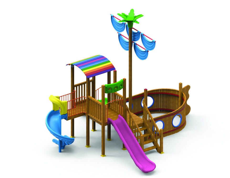 AHŞ 112 Ahşap Çocuk Oyun Parkı
