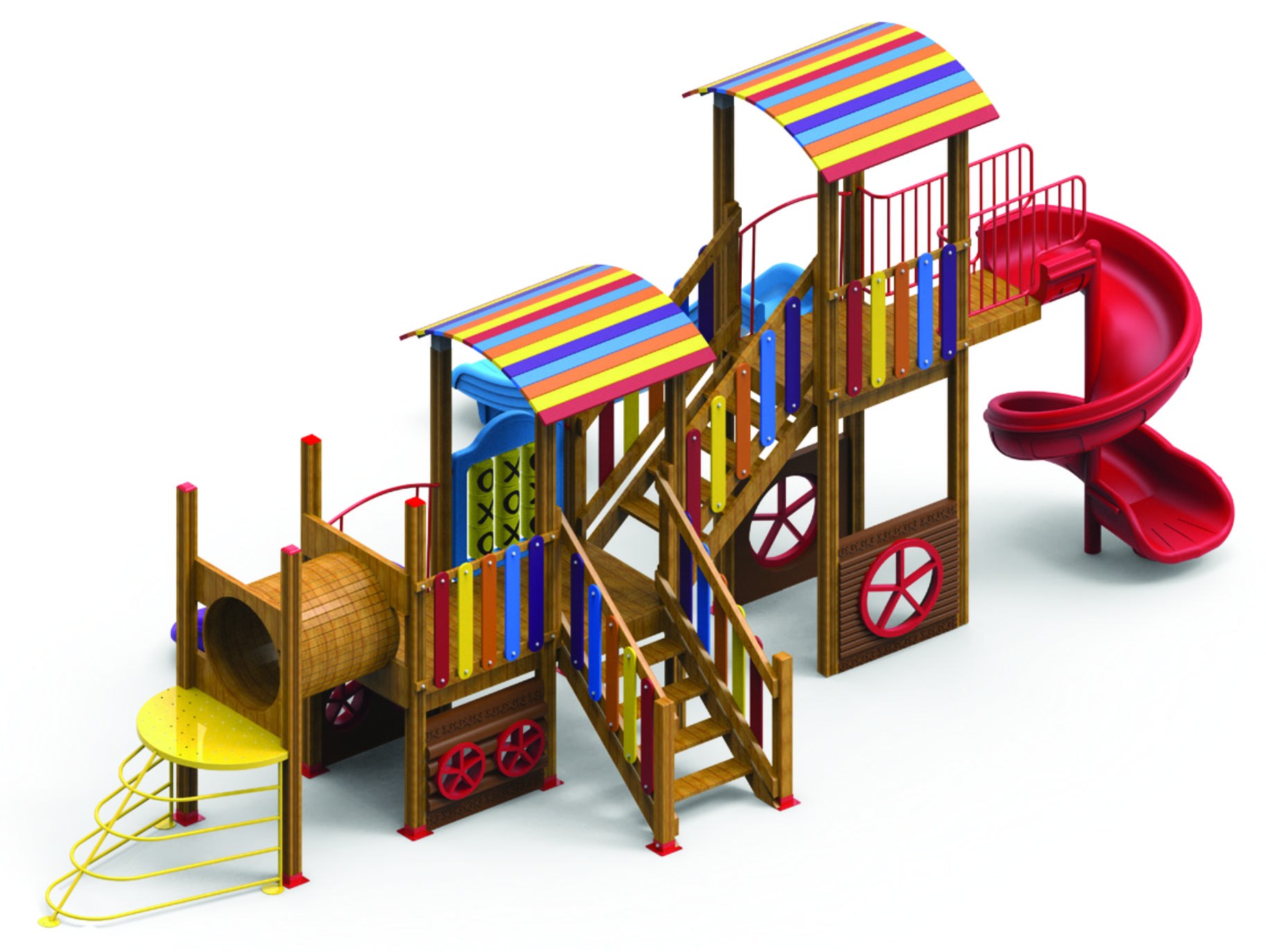 AHŞ 113 Ahşap Çocuk Oyun Parkı