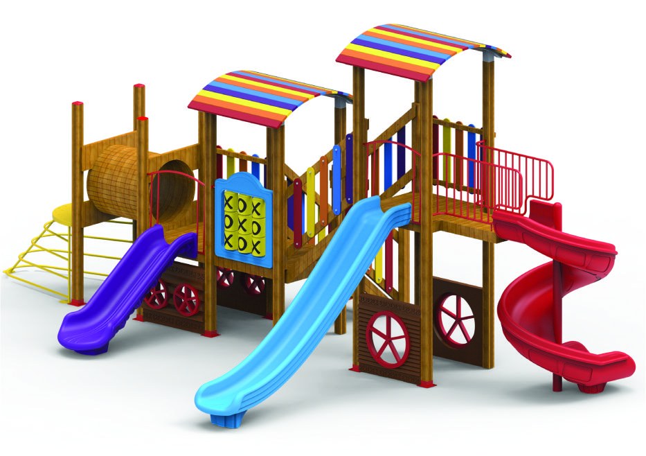AHŞ 113 Ahşap Çocuk Oyun Parkı