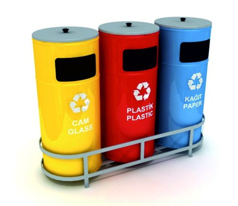 Cam Plastik Kağıt Geri Dönüşüm Kutusu Ç154