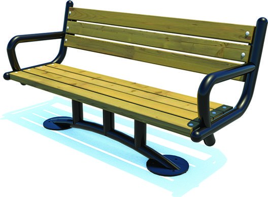 Şaseli Ahşap Park Bankı B106