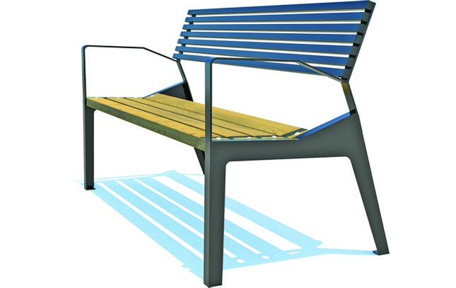 Modern Tasarımlı Ahşap Park Bankı B109