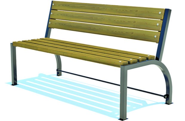 Kavisli Ayaklı Ahşap Park Bankı B111
