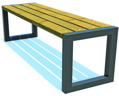 Modern Geometrik Ahşap Bank B119