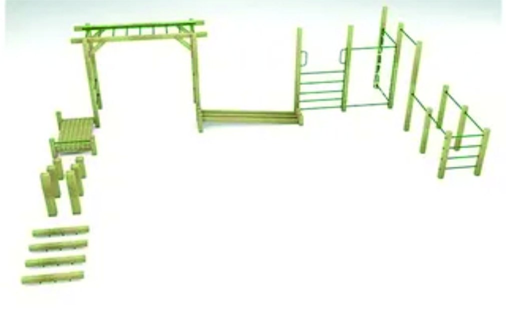 Ahşap Çoklu Tırmanma ve Denge Parkuru TR018