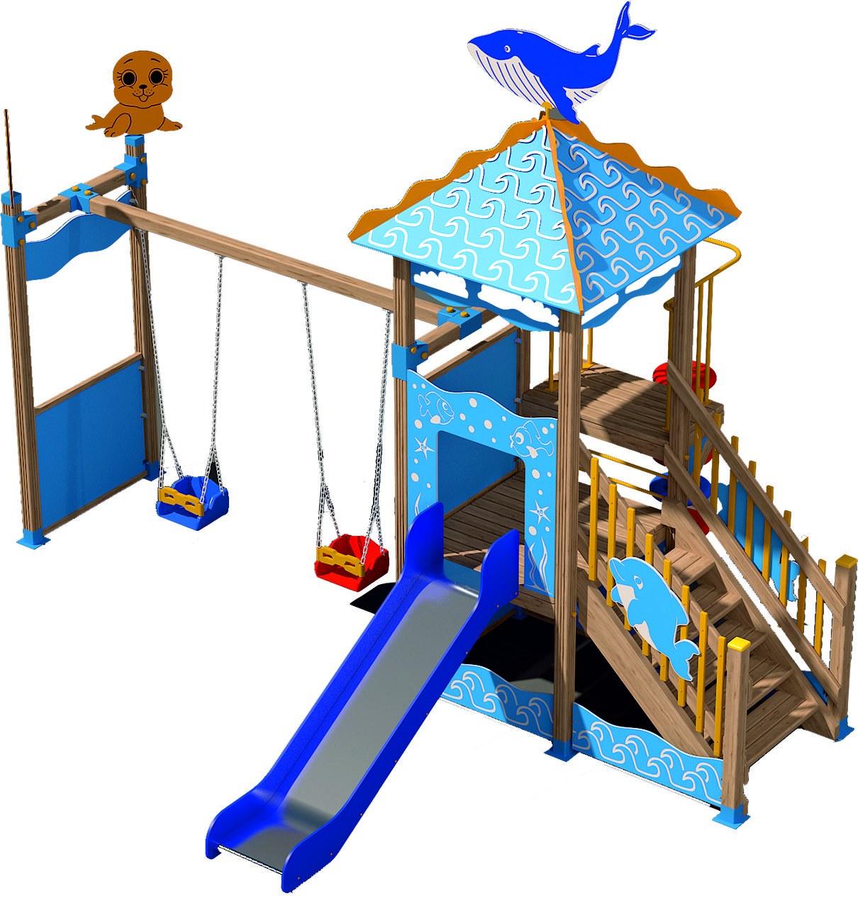 AHŞ 103 Ahşap Çocuk Oyun Parkı