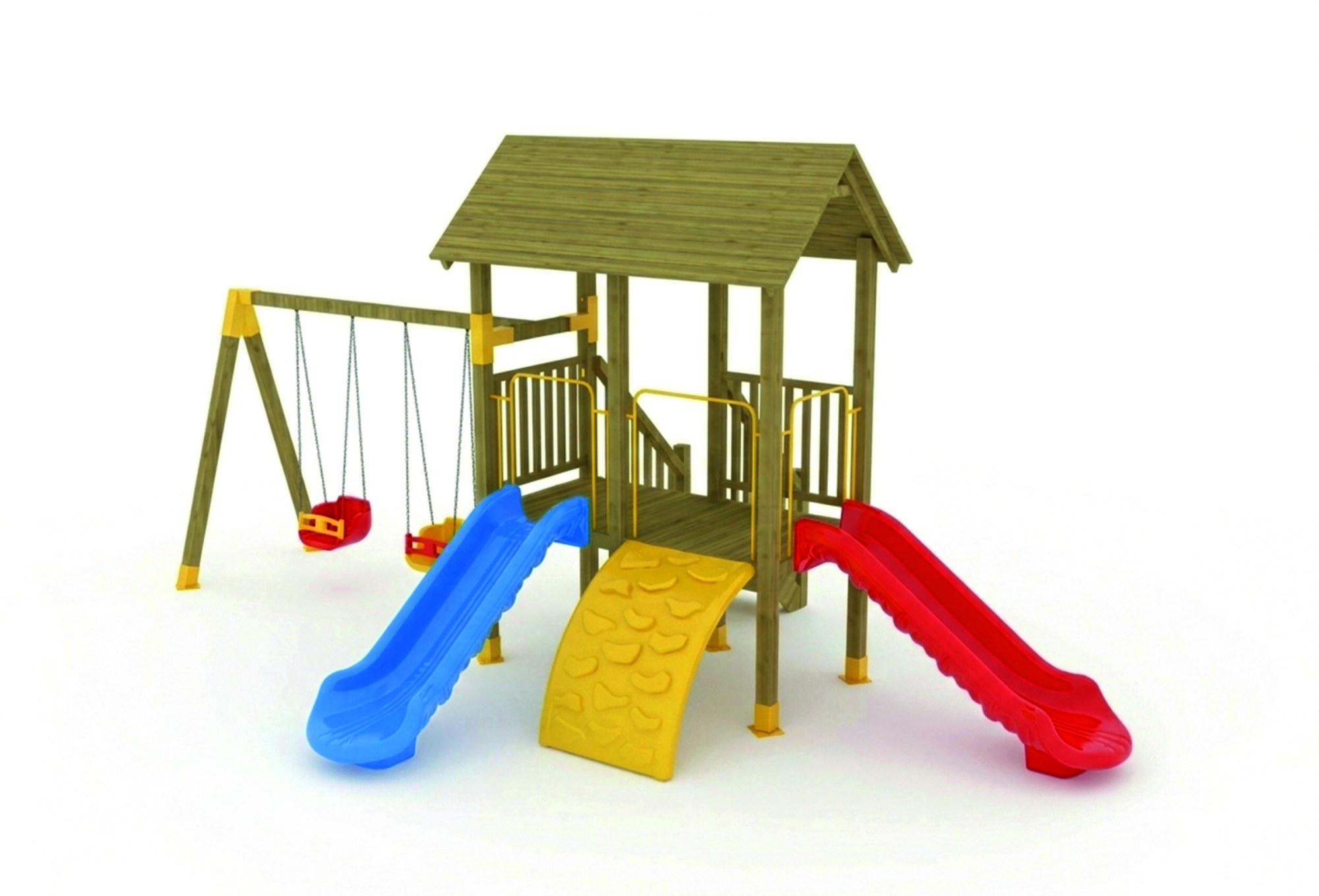 AHŞ 104 Ahşap Çocuk Oyun Parkı