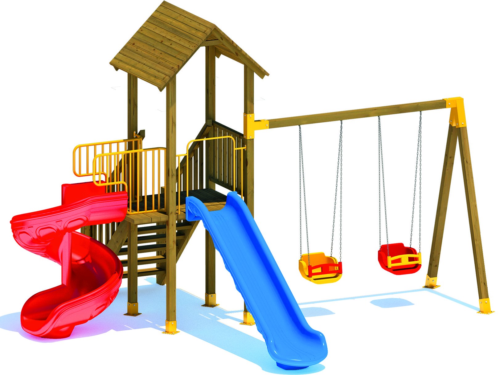 AHŞ 106 Ahşap Çocuk Oyun Parkı