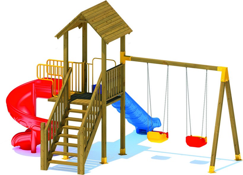 AHŞ 106 Ahşap Çocuk Oyun Parkı