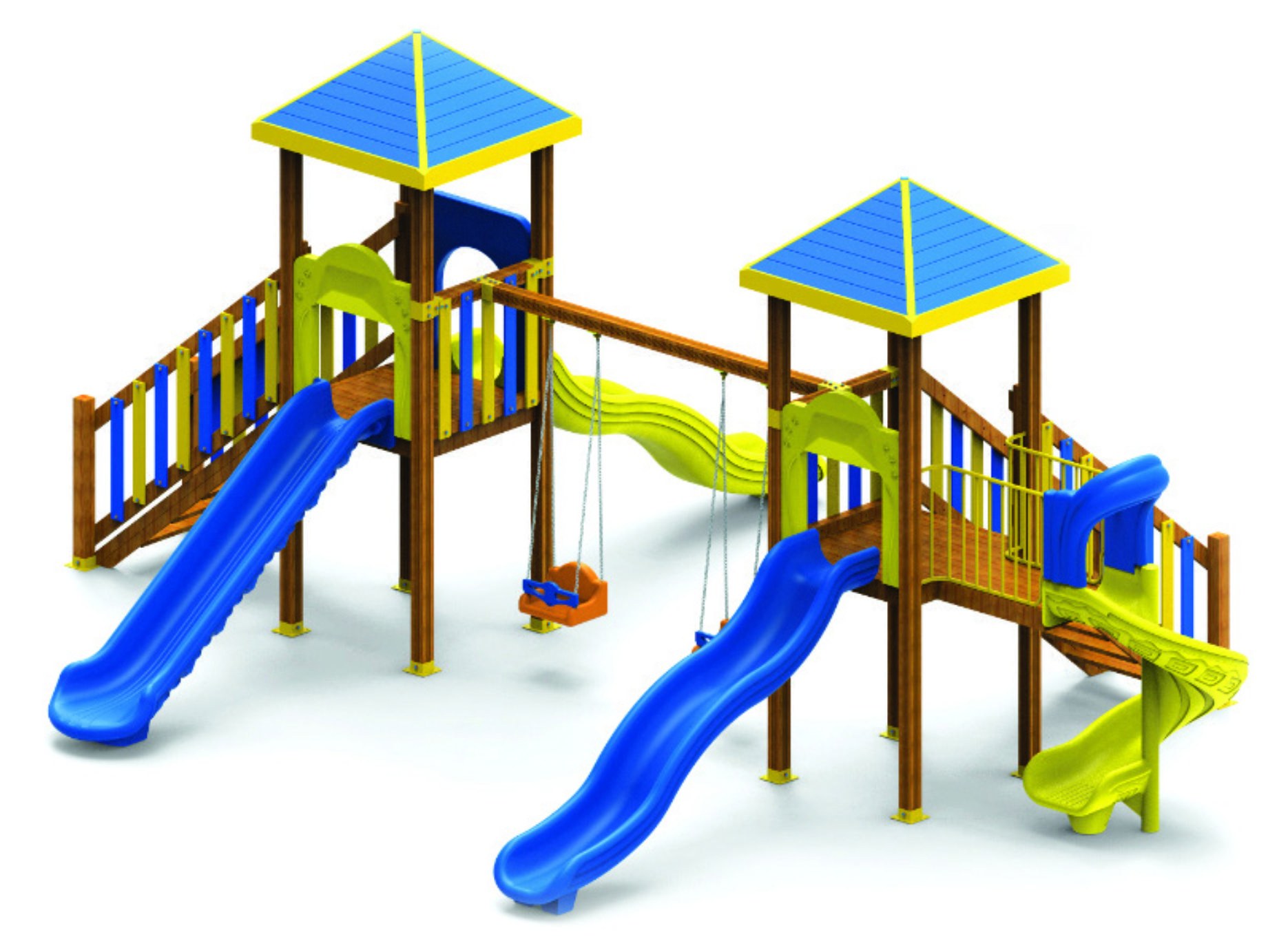 AHŞ 108 Ahşap Çocuk Oyun Parkı